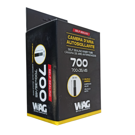 Wag Camera d'aria Autosigillante 700x35/45 Valvola America 34mm smontablie
